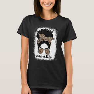 Camiseta Mãe A Vida Sangrou A Mãe A Vida Leopardo Má Negra