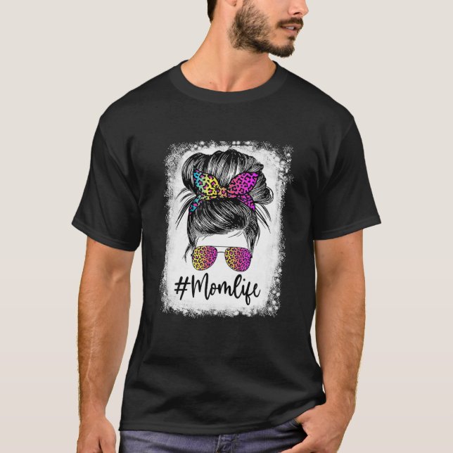 Camiseta Mãe A Vida Sangrou A Mãe A Vida Leopardo Mensagem (Frente)