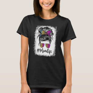 Camiseta Mãe A Vida Sangrou A Mãe A Vida Leopardo Mensagem