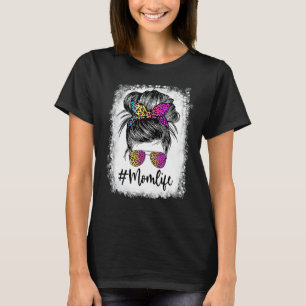 Camiseta Mãe A Vida Sangrou A Mãe A Vida Leopardo Mensagem 