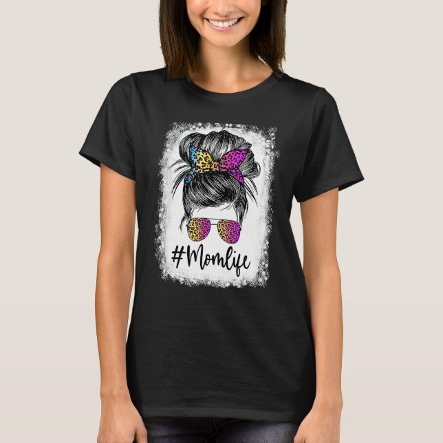Camiseta Mãe A Vida Sangrou A Mãe A Vida Leopardo Mensagem  (Frente)