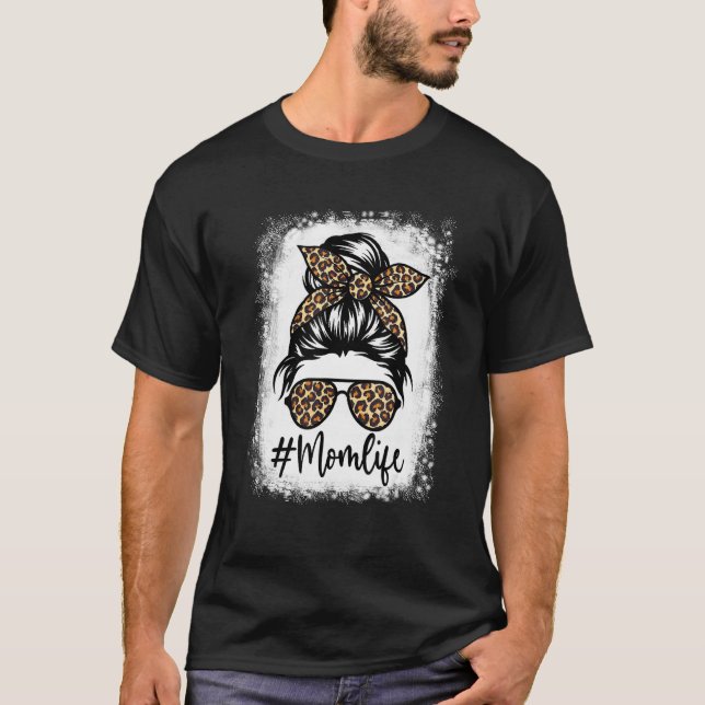 Camiseta Mãe A Vida Sangrou A Mãe A Vida Leopardo Mensagem (Frente)