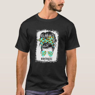 Camiseta Mãe A vida soprou a vida da mãe Aqua azul girassol