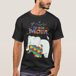 Camiseta Mãe abençoada com autismo Mãe Crianças autistas Co