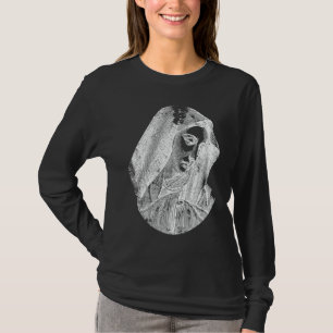 Camiseta Mãe Abençoada Virgem Maria Estética Religiosa Desg