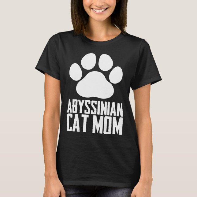 Camiseta Mãe abissária Kitten Abyssinian 3 (Frente)