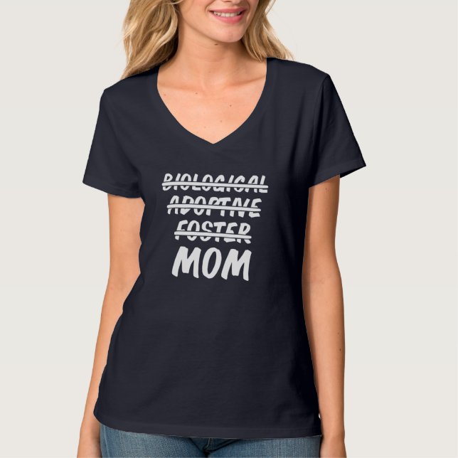 Camiseta Mãe adotiva dia de as mães, Mãe adotiva (Frente)