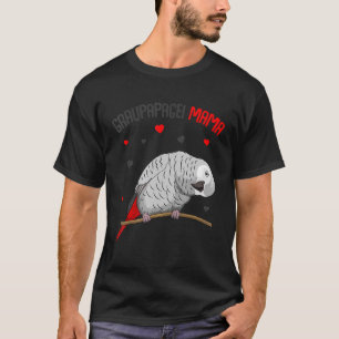 Camiseta Mãe africana ama papagaio papagaio