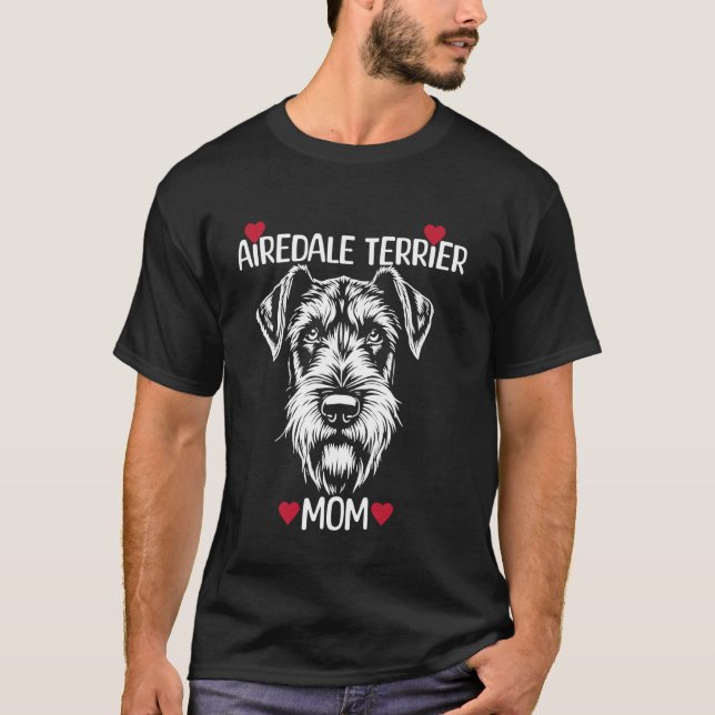 Camiseta Mãe Airedale Terrier (Frente)