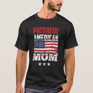 Camiseta Mãe Americana Patriótica Usa Mamãe-Mãe Patriota do