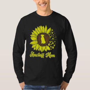 Camiseta Mãe Amstaff Girassol American Staffordshire Terrie
