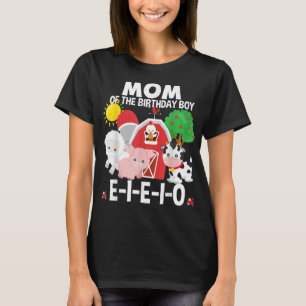 Camiseta Mãe Aniversário Garoto Antigo MacDonald Matc Festa