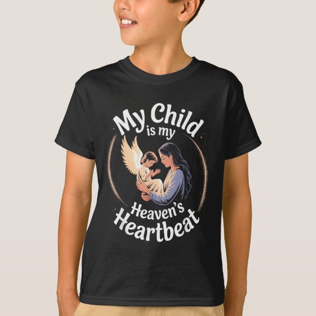 Camiseta Mãe anjo consciência da perda de gravidez e infant (Frente)