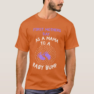Camiseta Mãe Anúncio Baby Bump Momo Be First Mothers g