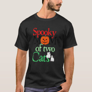 Camiseta Mãe Assustadora De Dois Gatos Gráfico De Dia Das B