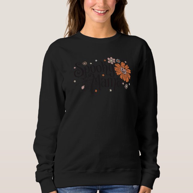 Camiseta Mãe Assustadora  Mãe de Halloween Mãe Faboolous As (Frente)