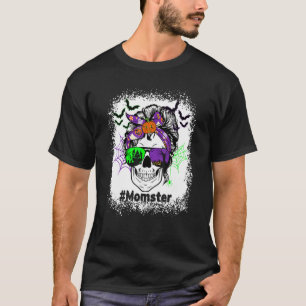 Camiseta Mãe assustadora Skull Skeleton Skeleton Halloween