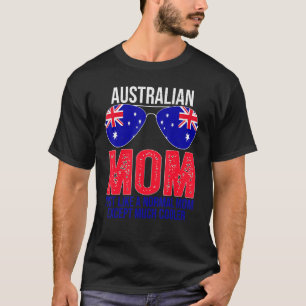 Camiseta Mãe australiana Austrália Bandeira Óculos de sol m
