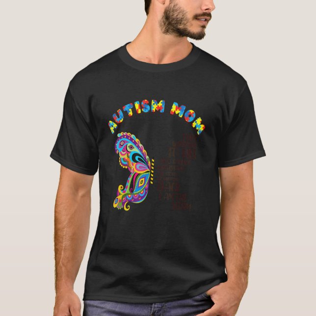 Camiseta Mãe Autismo Borboleta Ela É Tempestade Conscientiz (Frente)