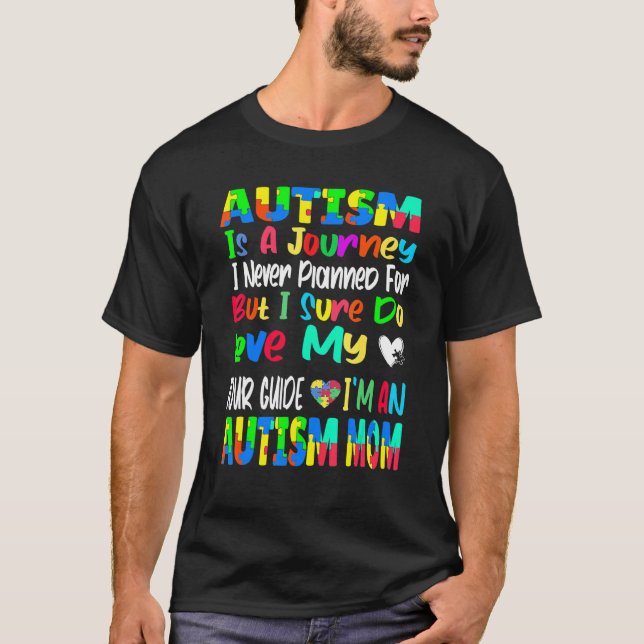 Camiseta Mãe Autismo Conscientização Autismo Quebra-Cabeça  (Frente)