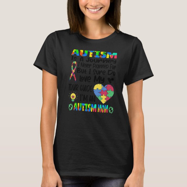 Camiseta Mãe Autismo Conscientização Autismo Quebra-cabeça  (Frente)