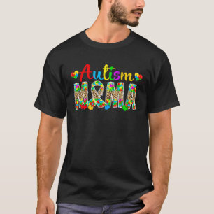 Camiseta Mãe Autismo Leopardo Mês de Conscientização do Aut