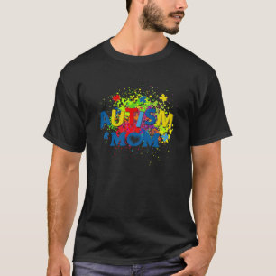 Camiseta Mãe Autismo Mãe Girassol Peça do Quebra-cabeça Aut