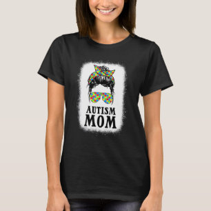 Camiseta Mãe Autista Cabelo Desarrumado Mãe Conscientização