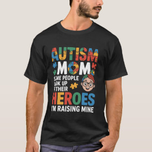 Camiseta Mãe autista criando meu herói Peça do Quebra-cabeç
