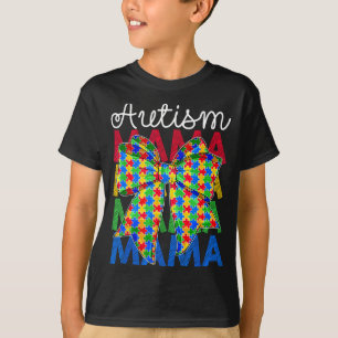 Camiseta Mãe autista dia de conscientização do autismo laço