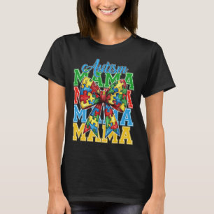 Camiseta Mãe Autista Neuro Diversa Coquete Laço Mamãe Dia d