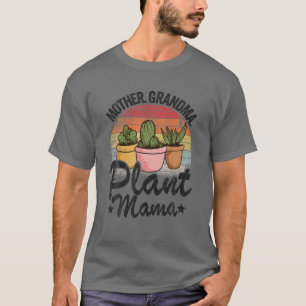 Camiseta Mãe Avó Planta Mãe Suculta Mãe Gardener P