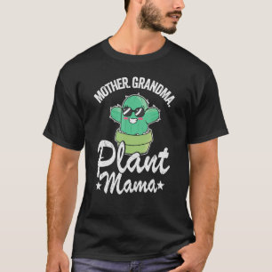 Camiseta Mãe Avó Planta Mamãe Cactus Mãe Gardener Plano