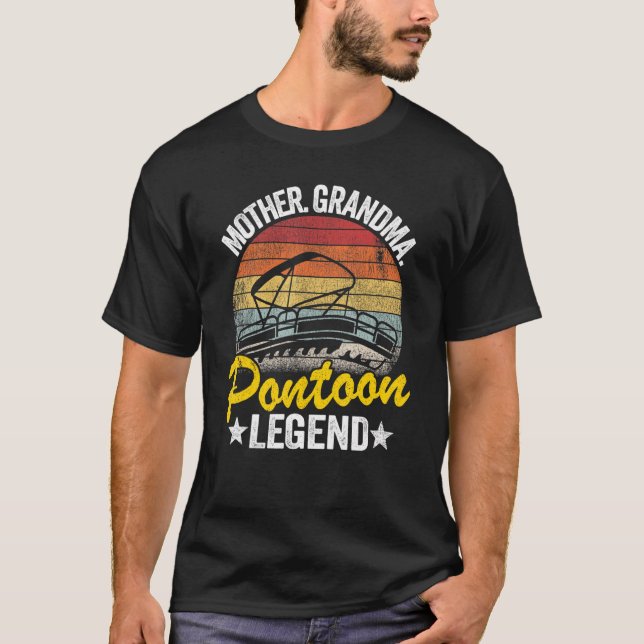 Camiseta Mãe Avó Pontoon Legend Lake Life Pont (Frente)