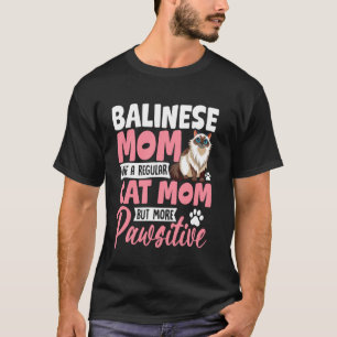 Camiseta Mãe Balinesa Como Mãe de Gato Regular