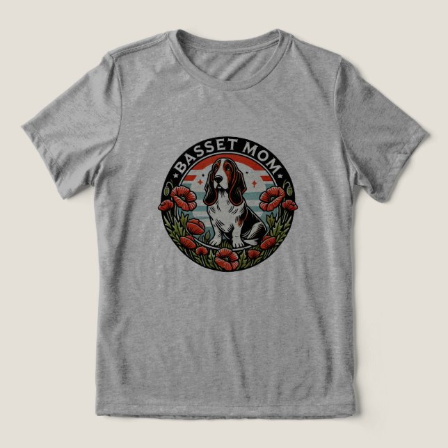 Camiseta Mãe Basset (Design frontal)