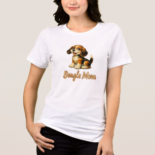Camiseta Mãe Beagle Cachorrinho Fofo Vintage