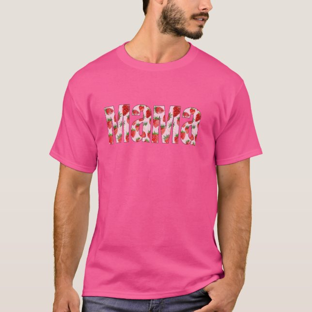 Camiseta Mãe Berry Birthday Matando o Tema de Morango Nasci (Frente)