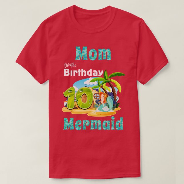 Camiseta Mãe Bonita Do 10º Aniversário (Frente do Design)