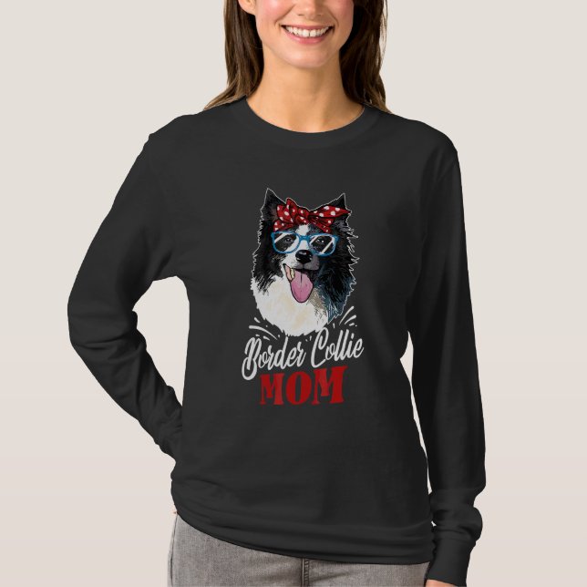 Camiseta Mãe Border Collie Cachorro Border Collie Fofo (Frente)