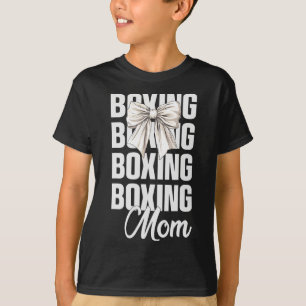 Camiseta Mãe Boxeadora Coquete Laço Amantes de Boxe Mães Fo