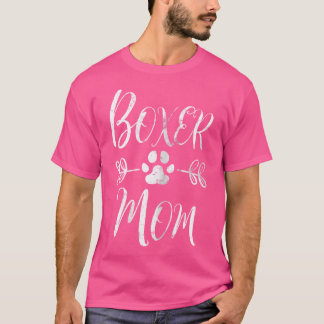 Camiseta Mãe Boxer Amante de Cachorro Boxer Dona Divertido