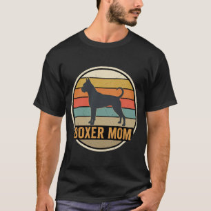 Camiseta Mãe Boxer Retro Pôr do Sol Cachorro