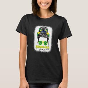 Camiseta Mãe Brasileira Coqueirinho Desarrumado Bandeira do