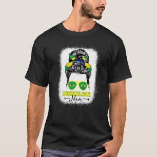 Camiseta Mãe Brasileira Coqueirinho Desarrumado Bandeira do