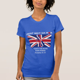 Camiseta MÃE BRITÂNICA Vale Mais Do Que Rubis ProV 31 Azu