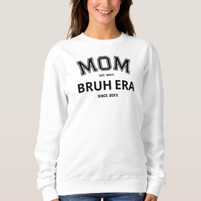 Camiseta Mãe Bruh Era Personalizada Ano Preto Branco (Frente)