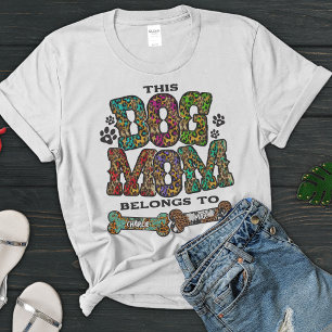 Camiseta Mãe Cachorra do Padrão de Remendo de Leopardo Ocid