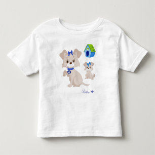 Camiseta Mãe Cachorrinha Adorável e Fofa com Filhote
