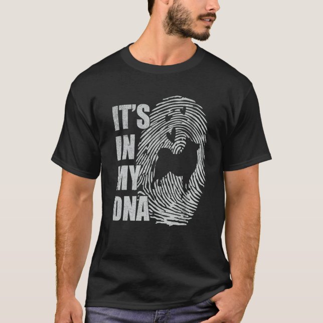 Camiseta Mãe Cachorro DNA Schipperke Pai Cachorro (Frente)